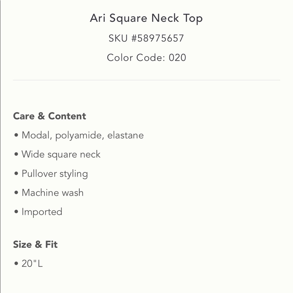 Anthropologie 
 | ARI SQUARE NECK TOP | Size S - Picture 5 of 6